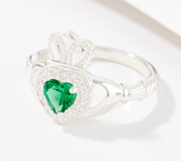 JMH Jewelry Sterling Silver Heart Claddagh Ring Size 11