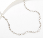 Diamonique By The Yard Sterling Silver Mixed Cut 28" Necklace