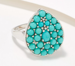 Affinity Gems Sleeping Beauty Turquoise Shaped Ring, Size 6
