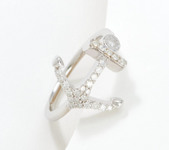 Affinity Diamonds Nautical Ring Sterling Silver Size 9