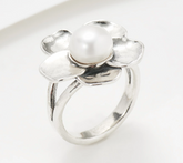 Or Paz Sterling Silver Flower Ring, Size 6
