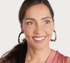 True Lovelies Oblong/Monochrome Resin Double Sided Hoop Earrings