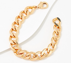 Joan Rivers Gold Tone 7 1/2" Cuban Chain Bracelet