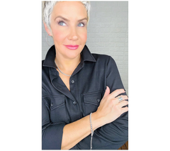 Joan Rivers Silvertone Set of 2 Beaded Wire Hoop Earrings