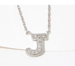 Accents by Affinity Mini "J" Initial Sterling Silver Necklace
