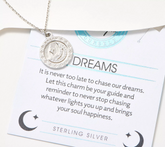 T. Jazelle Sterling Silver Moon and Star Charm Necklace