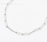 Or Paz Sterling Silver Solid 20" Paperclip Link Necklace