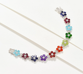 Affinity Sterling Silver Gems Multi Gemstone Blooming Bracelet, 6-1/4"