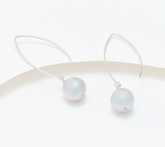 Honora Cultured Pearl French Wire Drop Rhodium Plated Sterling Silver Earrings