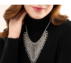 LOGO by Lori Goldstein Crystal Fringe Necklace