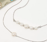 Honora Two Strand Cultured Pearl Sterling Silver Necklace