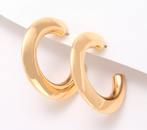 Joan Rivers Gold Tone Knife Edge 1-5/8"L Hoop Earring