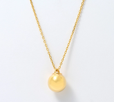 UltraFine 950 Silver Beaded Chain 30" Gold Clad Necklace