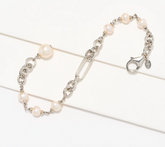 Honora Cultured Pearl Chain Sterling Silver Bracelet Avg