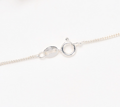 Fado Sterling Silver Celtic Angel Pendant with 18" Chain, Clear