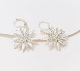 Joan Rivers Layered Starburst Leverback Silvertone Earrings
