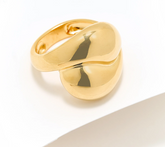 UltraFine 950 Silver Gold Tone Bold Interlocking Ring Size 8