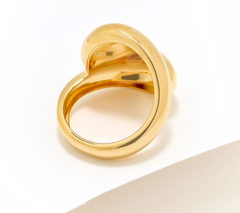 UltraFine 950 Silver Gold Tone Bold Interlocking Ring Size 8
