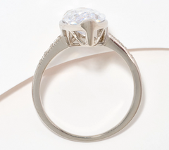 Diamonique Sterling Silver Classics Marquise Ring, Size 7