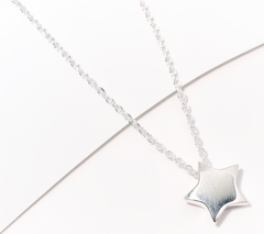 UltraFine 950 Silver Star Motif 17 + 1" Necklace