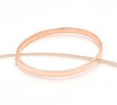 UltraFine Polished Rose Tone Safety Lock 5.5mm Bangle Small