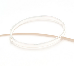 UltraFine Polished Silver Tone Safety Lock 5.5mm Bangle Large