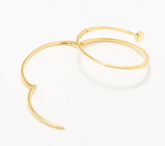 David Markstein Bronze Gold Tone Multi Hinge Nail Head Bangle Small