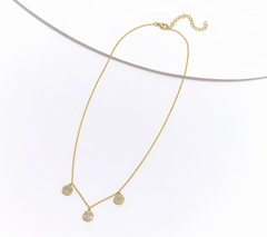Diamonique Gold Tone Sterling Silver Classics Station Necklace