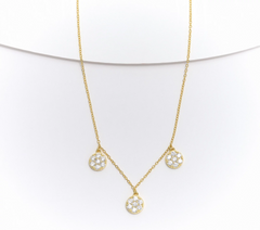 Diamonique Gold Tone Sterling Silver Classics Station Necklace