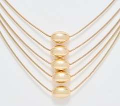 Denim & Co. Goldtone Layered Chain Necklace
