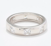 Diamonique Italia Sterling Silver Band Ring, Size 9