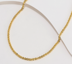 David Markstein Yellow Bronze Etruscan Weave Magnetic 20" Necklace