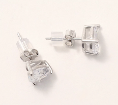 Diamonique Classics Sterling Silver Set of 5 Assorted Stud Earrings