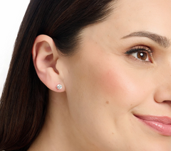 Diamonique Classics Sterling Silver Set of 5 Assorted Stud Earrings