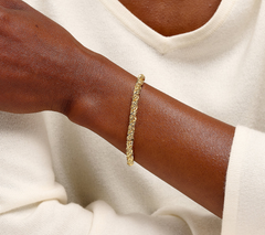 David Markstein Yellow Bronze Premier Woven Foxtail Bracelet Avg