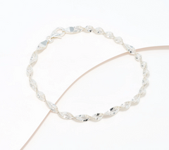 David Markstein White Sterling Silver Debut Twisted Herringbone Bracelet Avg