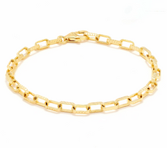 David Markstein Yellow Bronze Premiere Luxe Paper Clip Bracelet Large