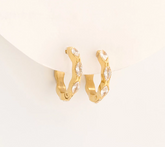 Steel by Diamonique Gold Tone Hoop Earring