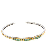 Gems by Michael Sterling Silver Mint Kyanite Flexible Cuff, 7-1/4" to 7-1/2"