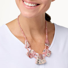 Jay King Sterling Silver Rhodochrosite 18" Necklace