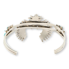 Chaco Canyon Zuni Sleeping Beauty Turquoise Needlepoint Cuff Bracelet