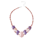 Jay King Sterling Silver Pink Opal & Purple Phosphosiderite Necklace, 18"