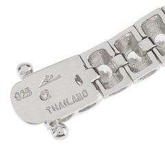 Epiphany Sterling Silver Platinum-clad Diamonique Bracelet, 6-1/2"