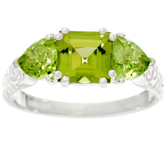 JMH Jewellery Sterling Silver and Peridot Celtic Ring Size 7