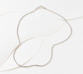 JAI Sterling Silver 2.7mm Box Chain Necklace, 16"+2"