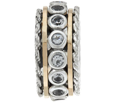 Or Paz Sterling Silver White Topaz Spinner Ring, Size 5