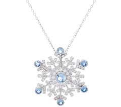Hallmark Sterling Silver Snowflake Pin/Pendant Necklace, 18"