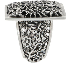 EXEX by Claudia Agudelo Sterling Silver Floral Design Ring Size 7