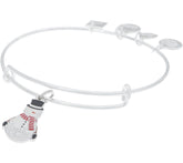 Alex and Ani Toys for Tots Snowman Charm Silver Tone Bangle