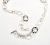 Michael Dawkins Sterling Silver & 14K Gold Plated Rock Crystal Necklace, 24"